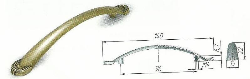 Ручка-скоба «Классик 2», размеры